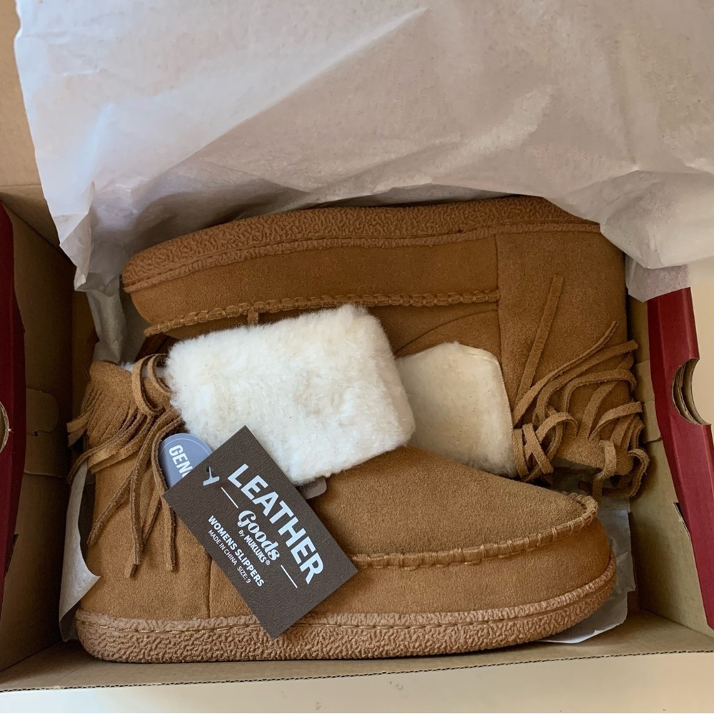 Leather Goods by MUK LUKS Camel Veroni Fringe Suede Boot women’s size 9 - Picture 15 of 16